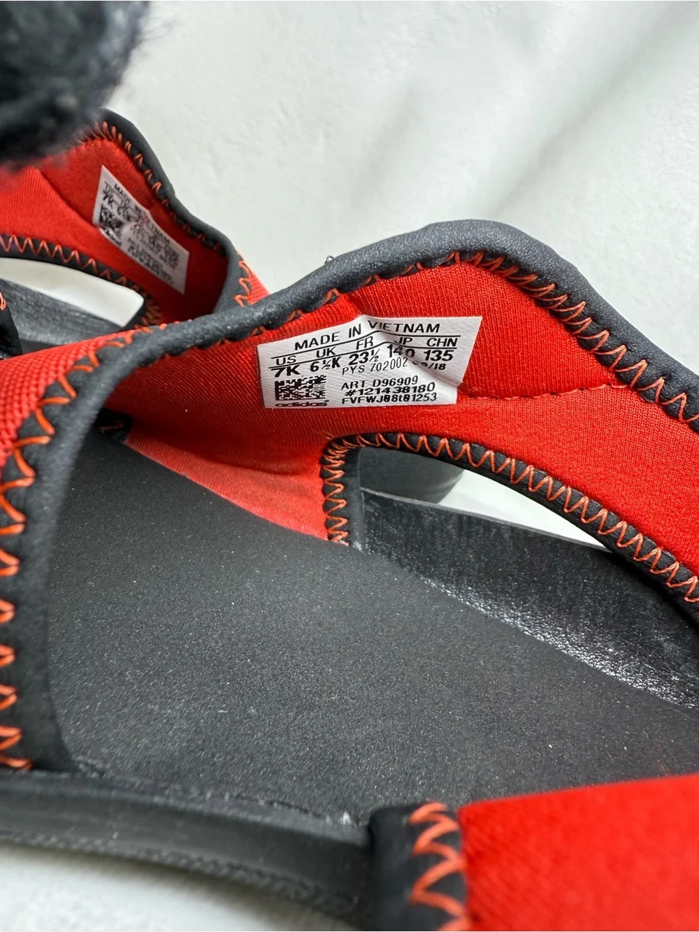 adidas Kids Red and Black Water Shoe Sandals